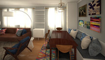 Online Designer Combined Living/Dining 3D Model