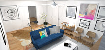 Online Designer Living Room 3D Model