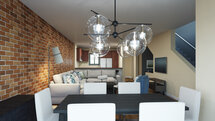 Online Designer Combined Living/Dining 3D Model