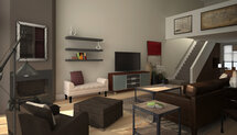 Online Designer Combined Living/Dining 3D Model