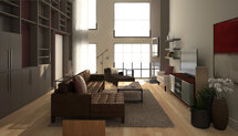 Online Designer Combined Living/Dining 3D Model