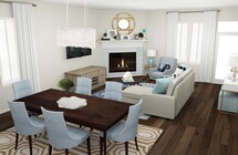Online Designer Combined Living/Dining 3D Model