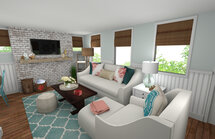 Online Designer Combined Living/Dining 3D Model