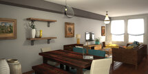 Online Designer Combined Living/Dining 3D Model