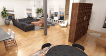 Online Designer Combined Living/Dining 3D Model
