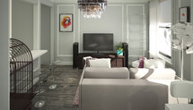 Online Designer Combined Living/Dining 3D Model