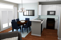 Online Designer Combined Living/Dining 3D Model