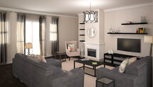 Online Designer Combined Living/Dining 3D Model