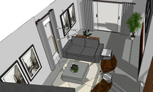 Online Designer Living Room 3D Model