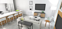 Online Designer Combined Living/Dining 3D Model