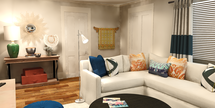Online Designer Combined Living/Dining 3D Model
