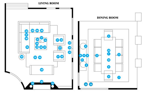 Online Designer Combined Living/Dining Floorplan