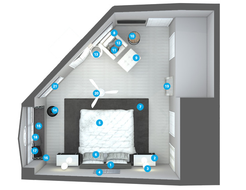 Online Designer Bedroom Floorplan