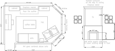 Online Designer Living Room Floorplan