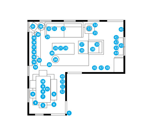 Online Designer Combined Living/Dining Floorplan
