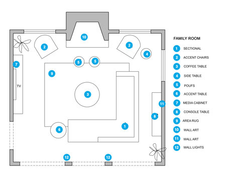 Online Designer Living Room Floorplan