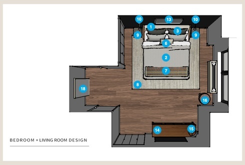 Online Designer Bedroom Floorplan