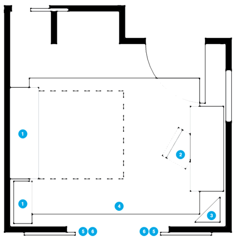Online Designer Bedroom Floorplan