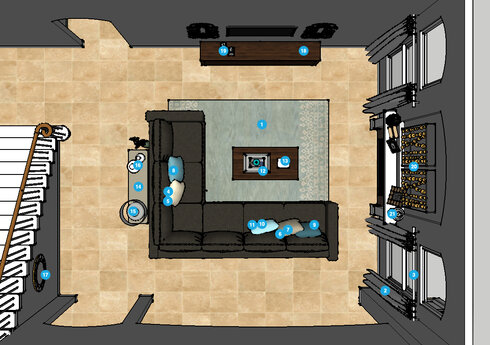 Online Designer Living Room Floorplan