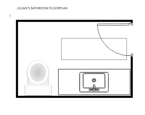 Online Designer Bathroom Floorplan
