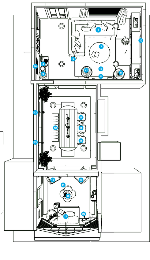 Online Designer Combined Living/Dining Floorplan