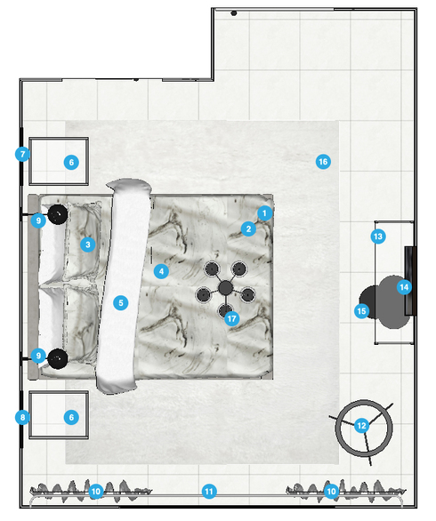 Online Designer Bedroom Floorplan