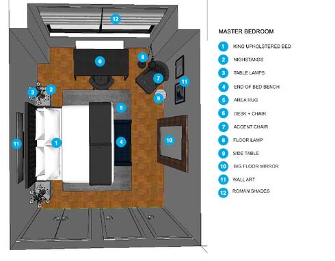 Online Designer Bedroom Floorplan