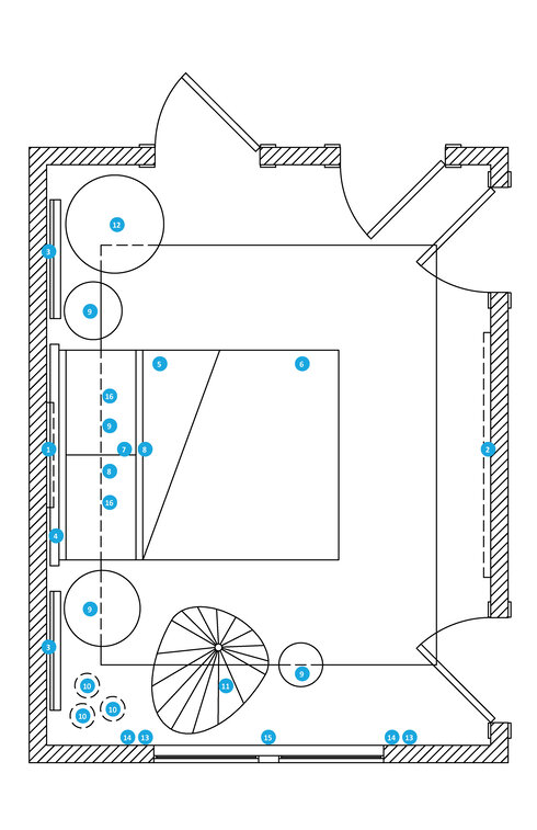 Online Designer Bedroom Floorplan