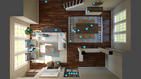 Online Designer Combined Living/Dining Floorplan