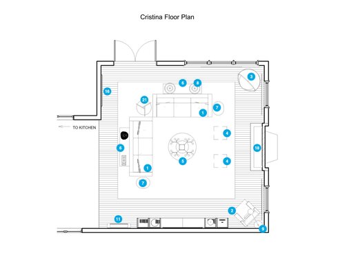 Online Designer Living Room Floorplan
