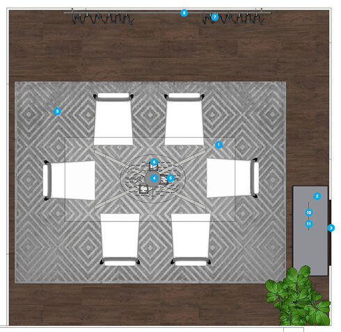Online Designer Dining Room Floorplan