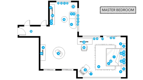 Online Designer Bedroom Floorplan
