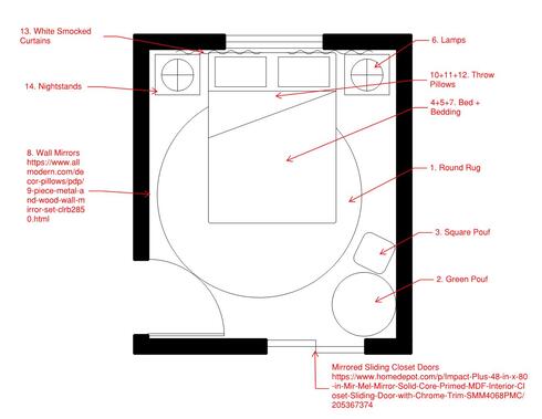 Online Designer Bedroom Floorplan