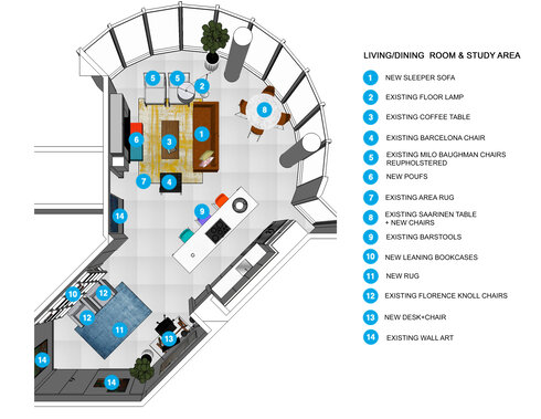 Online Designer Living Room Floorplan
