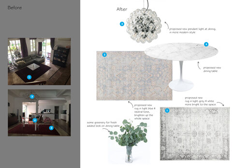 Online Designer Combined Living/Dining Floorplan