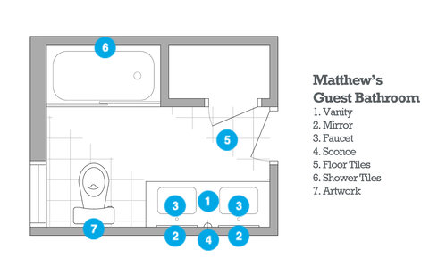Online Designer Bathroom Floorplan
