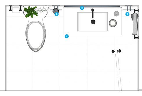 Online Designer Bathroom Floorplan
