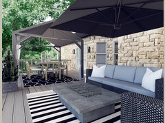 Backyard Patio Design with Fire Pit | Decorilla