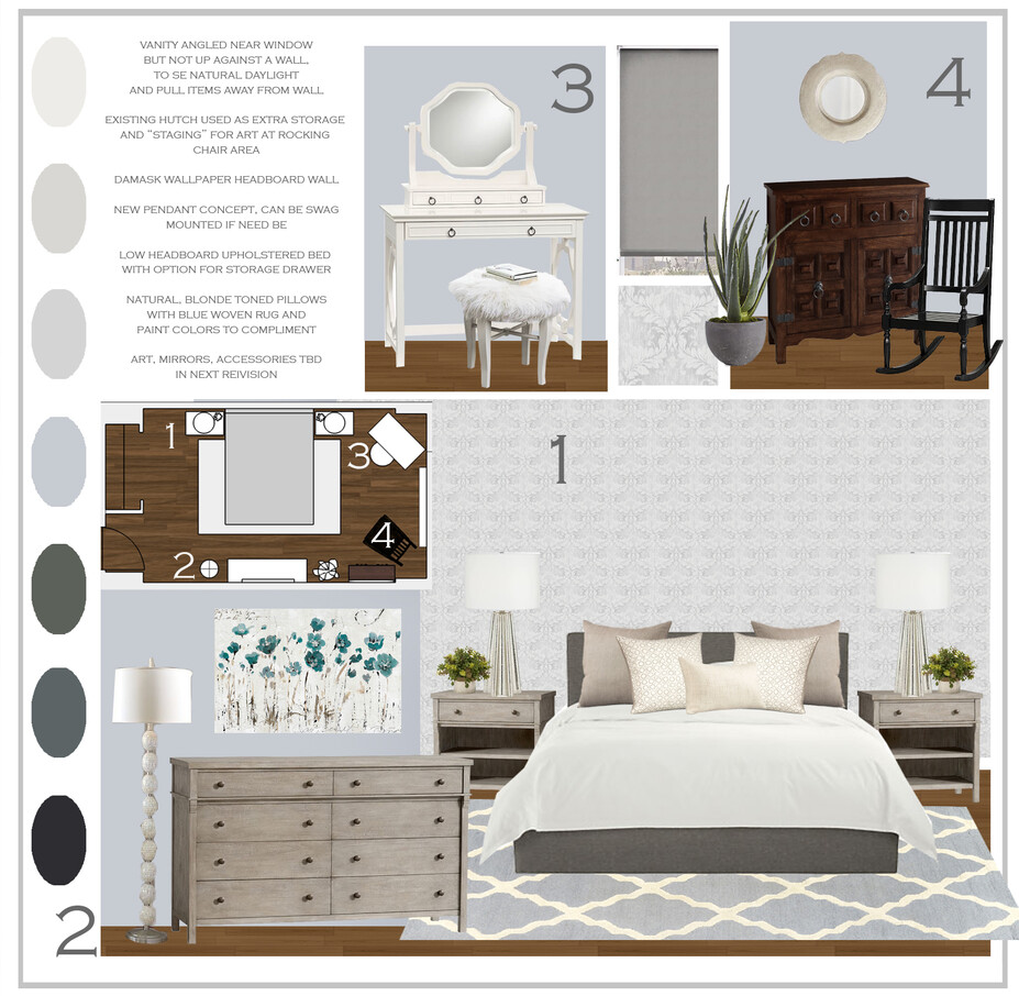 Online Designer Bedroom Moodboard