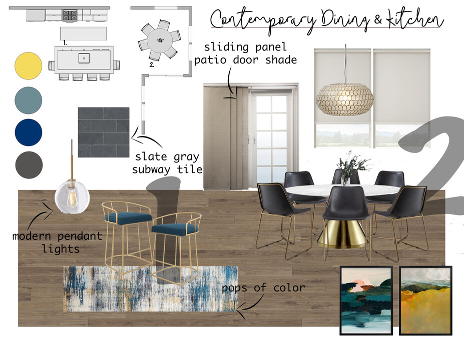 Online Designer Dining Room Moodboard