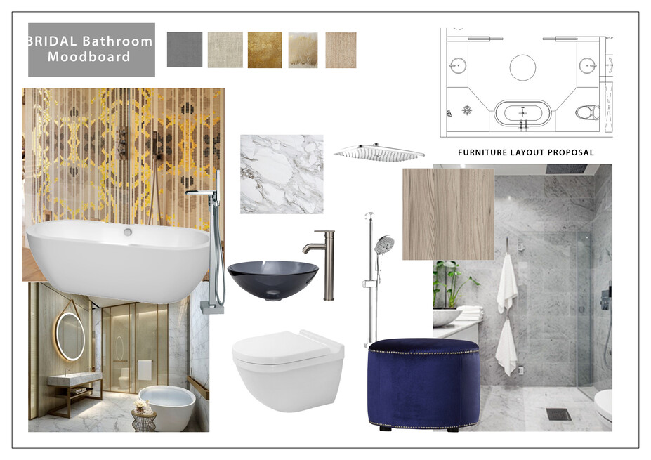 Online Designer Bathroom Moodboard