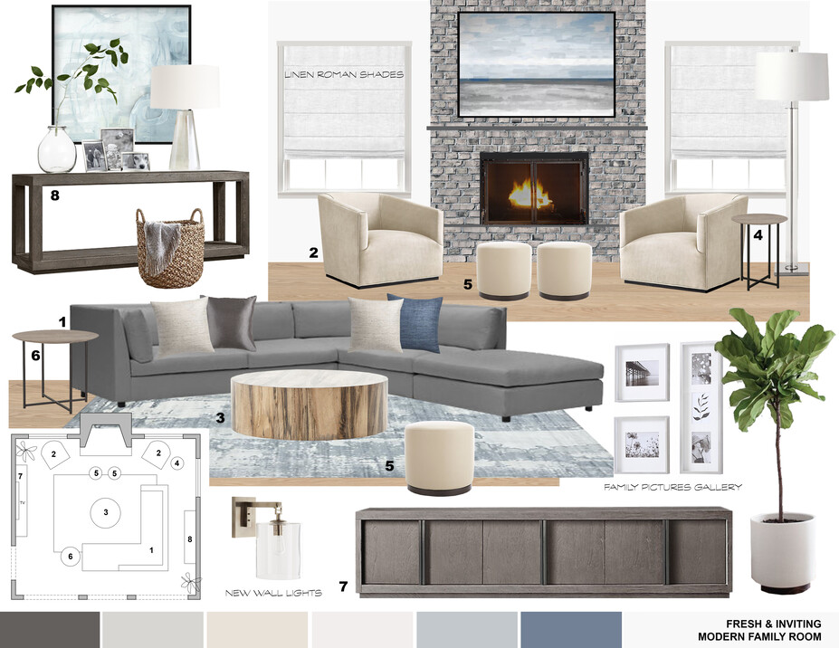 Online Designer Living Room Moodboard