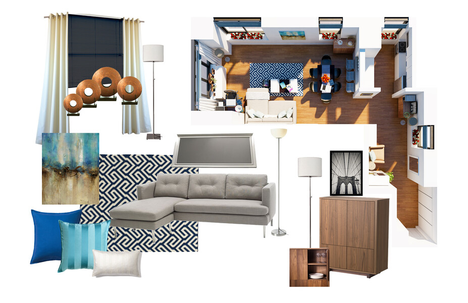 Online Designer Living Room Moodboard