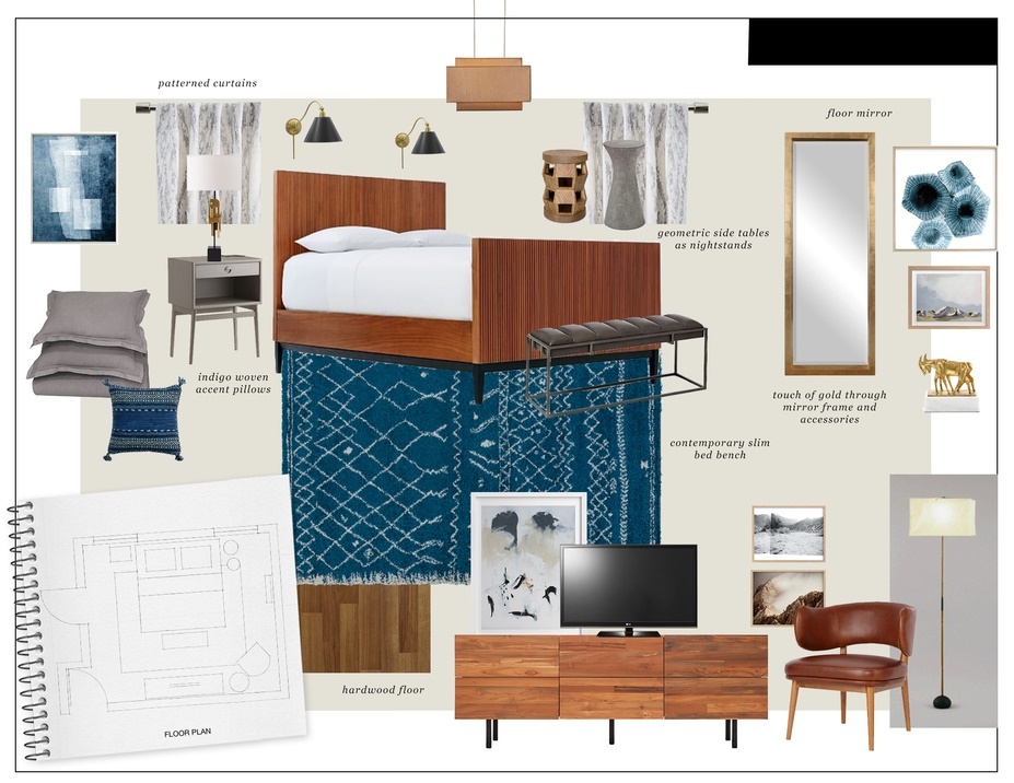 Online Designer Bedroom Moodboard