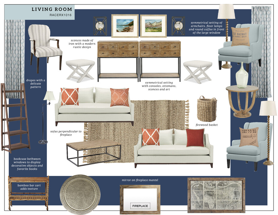 Online Designer Living Room Moodboard