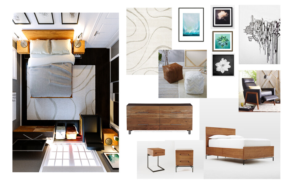 Online Designer Bedroom Moodboard