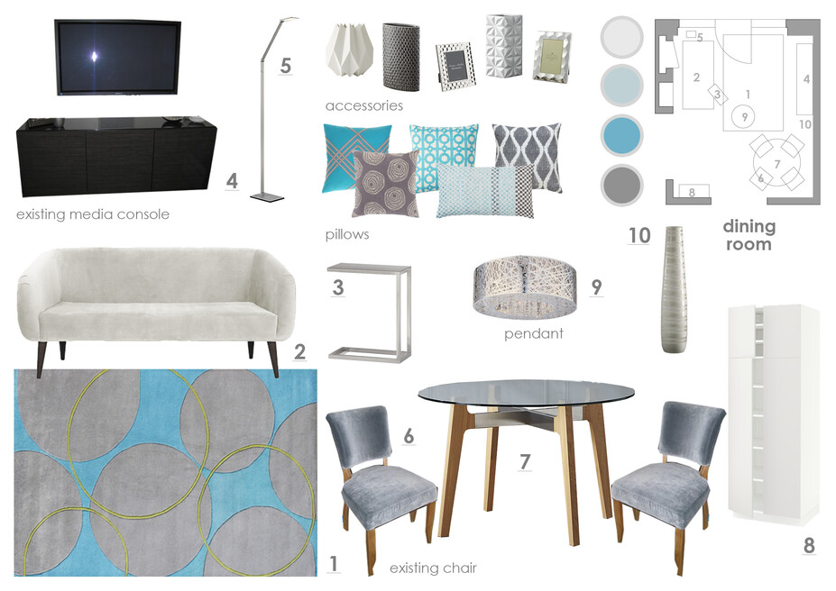 Online Designer Dining Room Moodboard