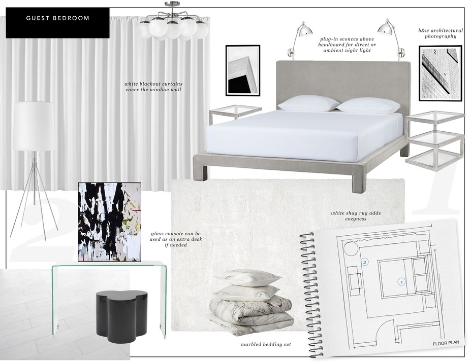 Online Designer Bedroom Moodboard