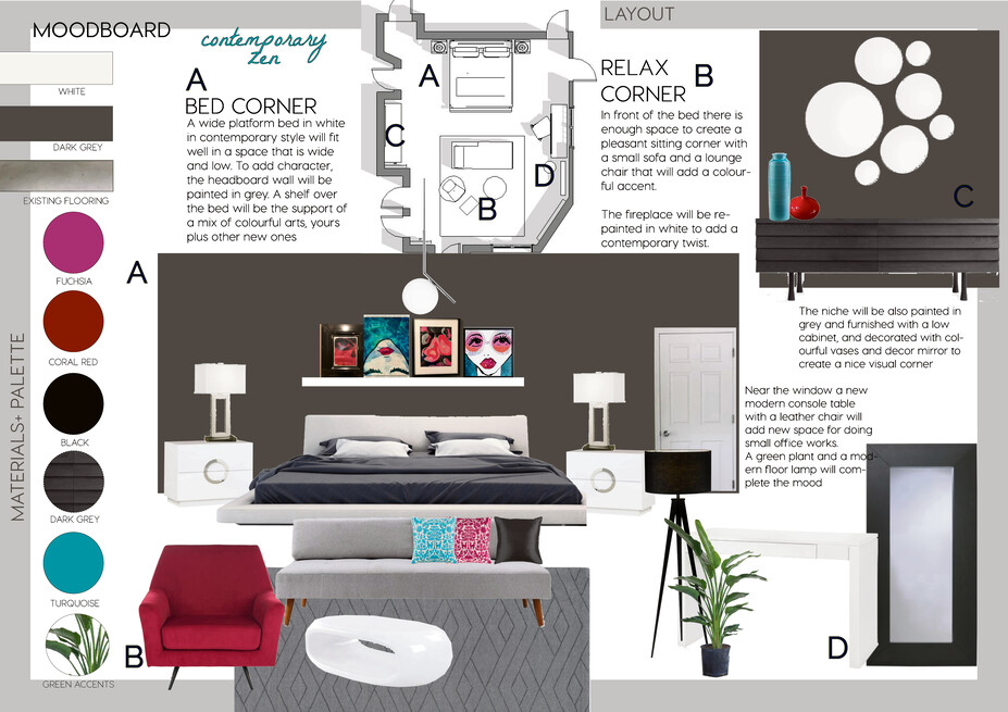 Online Designer Bedroom Moodboard