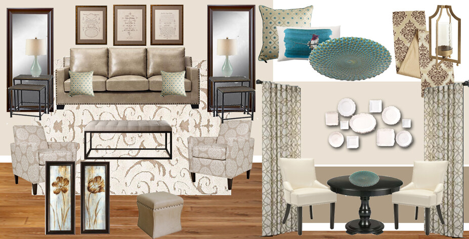 Online Designer Living Room Moodboard